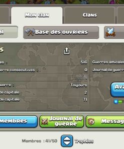 Achat clan clash of clans