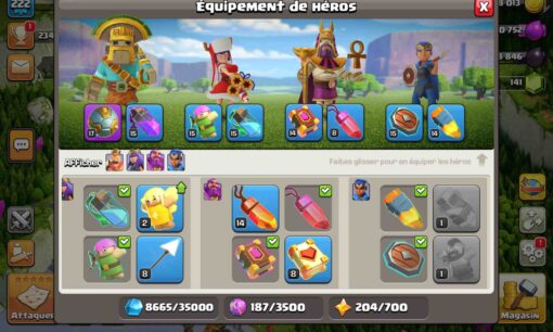 Achat compte clan of clans