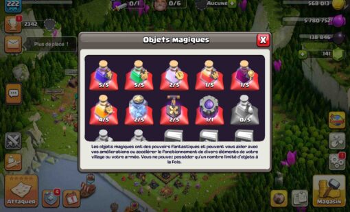 Achat compte clan of clans