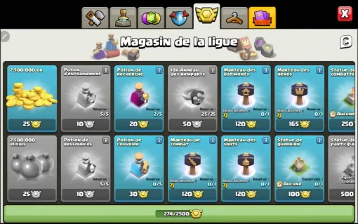 Vendre compte clash of clans