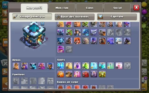 Vendre compte clash of clans