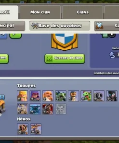 Vendre compte clash of clans