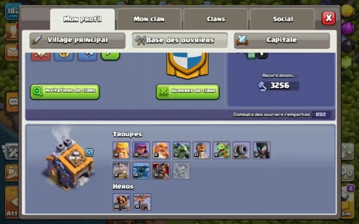 Vendre compte clash of clans