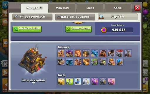 Vendre compte clash of clans