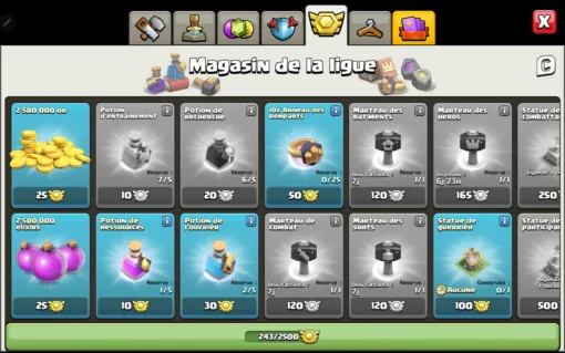 Acheter compte clash of clans