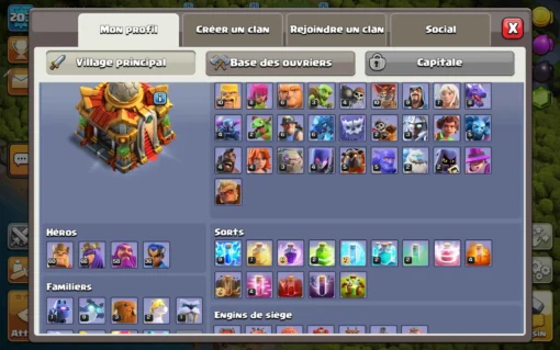 Vendre compte clash of clans