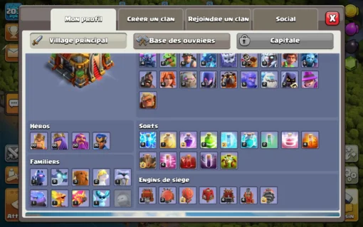 Vendre compte clash of clans