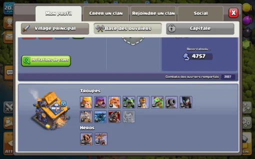 Vendre compte clash of clans