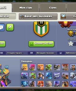 Vendre compte clash of clans