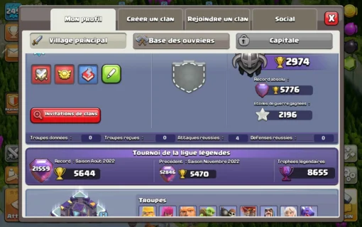 Acheter compte COC