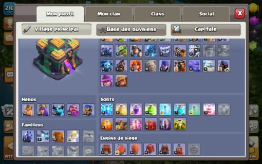 Vendre compte clash of clans