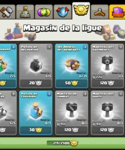 Vendre compte clash of clans