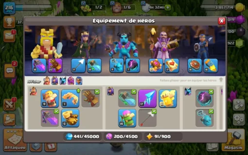 Vendre compte clash of clans