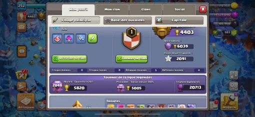 Vendre compte clash of clans