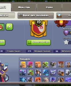 Vendre compte clash of clans