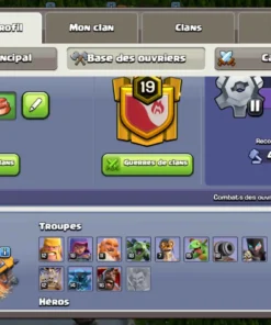 Vendre compte clash of clans