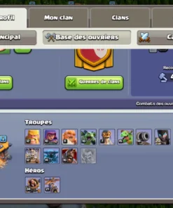 Vendre compte clash of clans