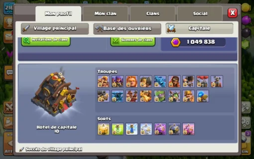 Vendre compte clash of clans