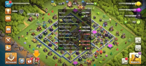 Vendre compte clash of clans