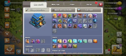 Vendre compte clash of clans