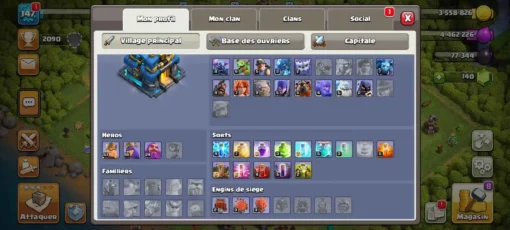 Vendre compte clash of clans