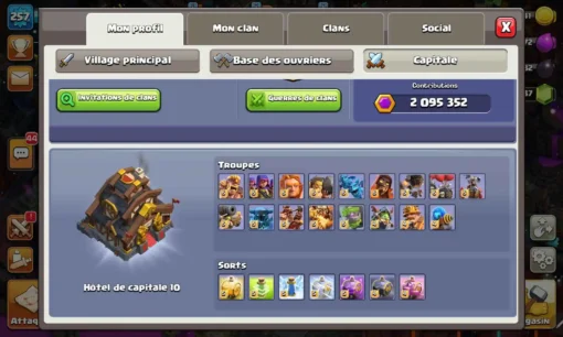 Achat compte clash of clans