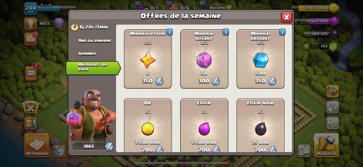 Achat compte clash of clans