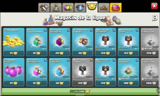 Achat compte clash of clans