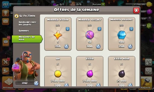 Achat compte clash of clans