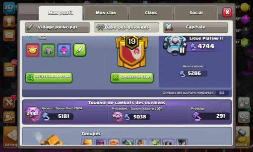 Achat compte clash of clans