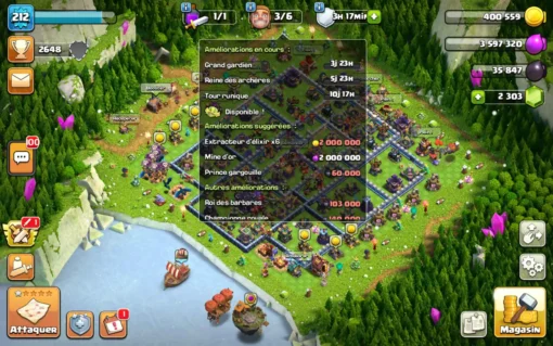 Vendre compte clash of clans