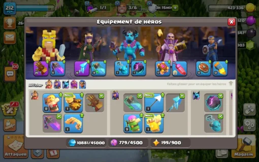 Vendre compte clash of clans