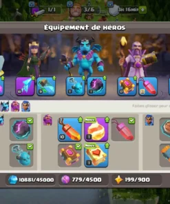 Vendre compte clash of clans