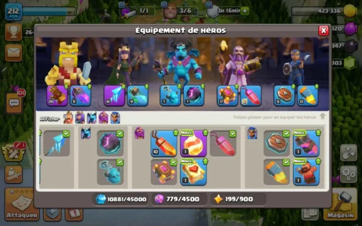 Vendre compte clash of clans