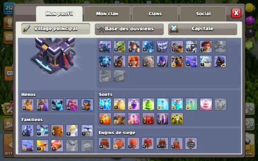 Vendre compte clash of clans