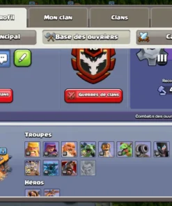 Vendre compte clash of clans