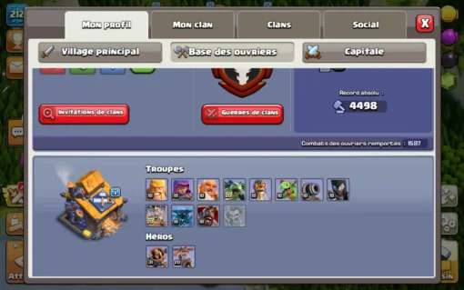 Vendre compte clash of clans