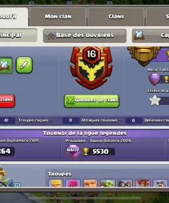 Acheter compte clash of clans