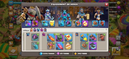 Vendre compte clash of clans