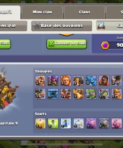 Vendre compte clash of clans