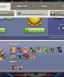 Vendre compte clash of clans