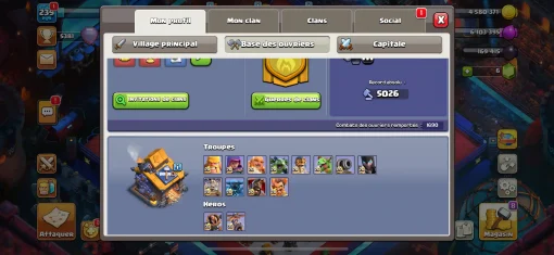 Vendre compte clash of clans