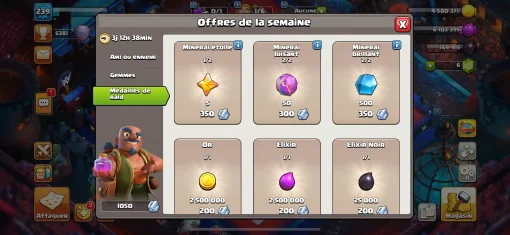 Vendre compte clash of clans
