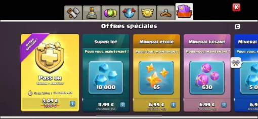 Vendre compte clash of clans