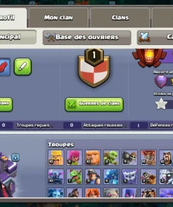 Vendre compte clash of clans