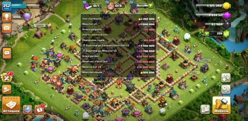 Vendre compte clash of clans