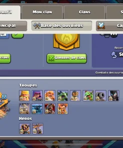 Vendre compte clash of clans