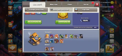 Vendre compte clash of clans