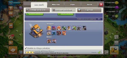 Vendre compte clash of clans