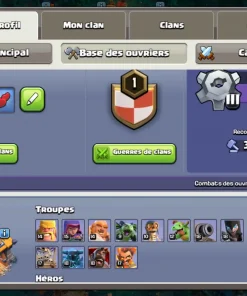 Vendre compte clash of clans